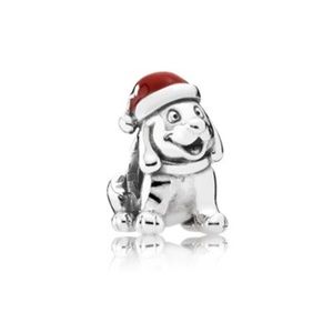 2018 Authentic Pandora Christmas Happy Puppy Charm
